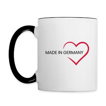 MADE IN GERMANY - Tasse zweifarbig - Weiß/Schwarz - Links