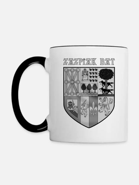 zazpiak bat - Mug contrasté - blanc/noir