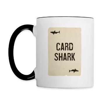 Card Shark - Playing card - Contrasting Mug - white/black - Left