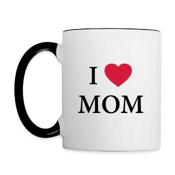 J'AIME PAPA - COEUR - Mug contrasté - blanc/noir - Gauche