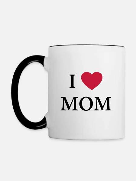 I LOVE DAD - HEART - Contrasting Mug - white/black