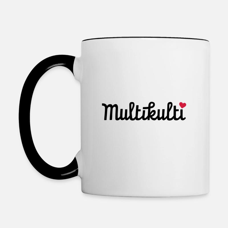 Multikulti - Tasse zweifarbig - Weiß/Schwarz