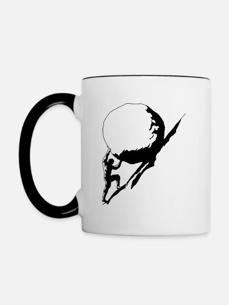 Starker Mann - Tasse zweifarbig - Weiß/Schwarz