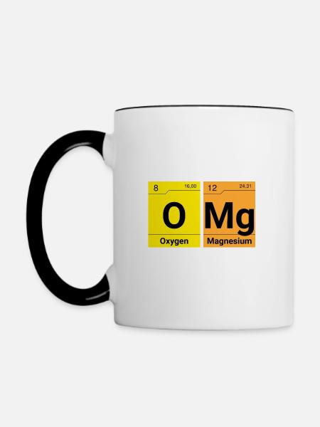 OMG Chemische Elemente - Tasse zweifarbig - Weiß/Schwarz