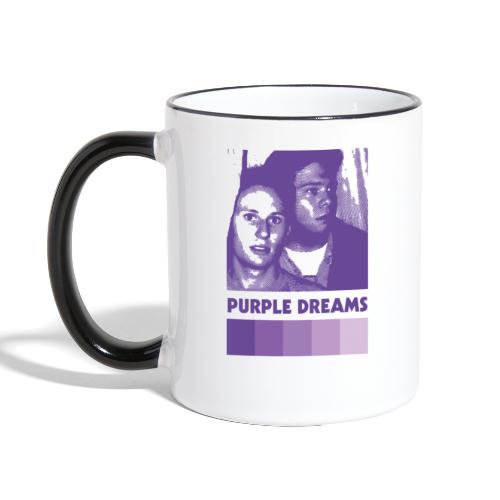 Purple Dreams Retro 90s Purple Print Design - Contrasting Mug