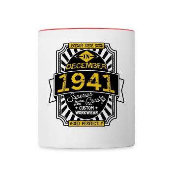 1941 DECEMBER - Contrasting Mug - white/red - Front