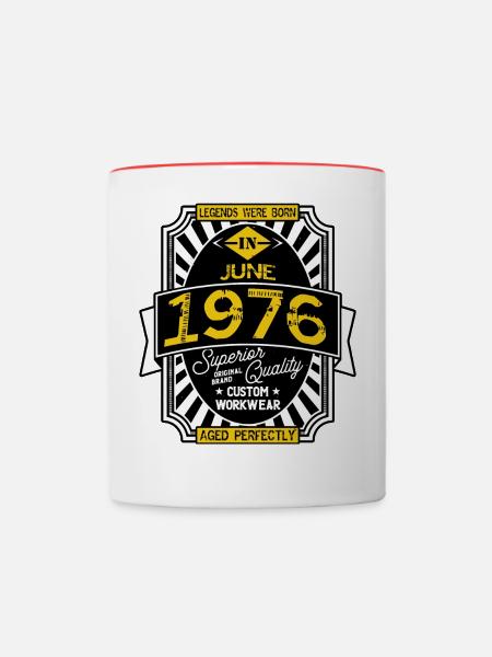 JUNI 1976 - Tasse zweifarbig - Weiß/Rot
