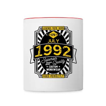 1992 JULI - Tasse zweifarbig - Weiß/Rot - Vorne