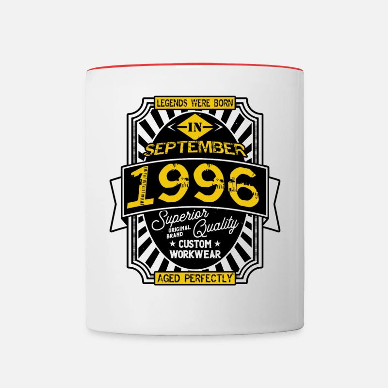 1996 SEPTEMBER - Contrasting Mug - white/red