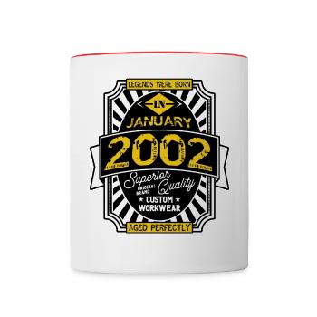 2002 JANUARY - Contrasting Mug - white/red - Front