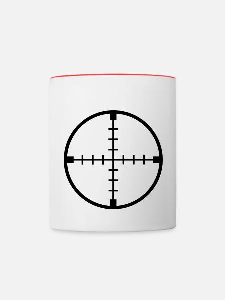 Sucher - Tasse zweifarbig - Weiß/Rot