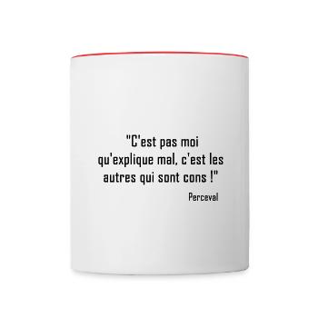 Kaameløtt - Réplique Culte - Citation Perceval - Mug contrasté - blanc/rouge - Devant