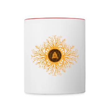 Sacral Chakra Harmonization - Contrasting Mug - white/red - Front