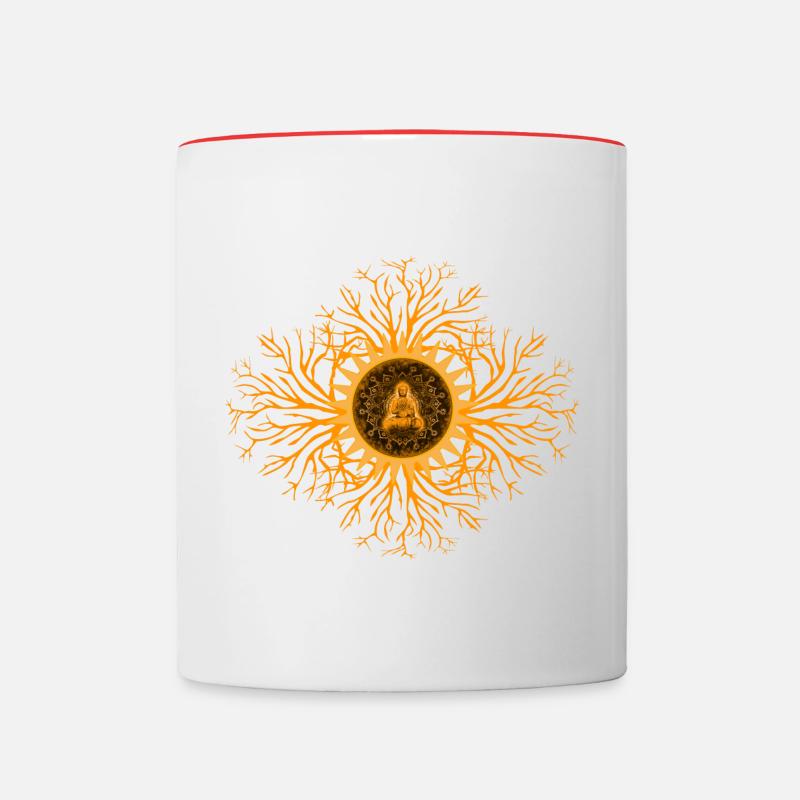 Sacral Chakra Harmonization - Contrasting Mug - white/red