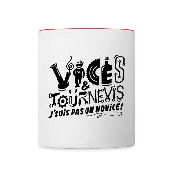 Vices & Tournevis - Mug contrasté - blanc/rouge - Devant