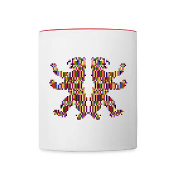 Berlin Pixel Pride - Tasse zweifarbig - Weiß/Rot - Vorne