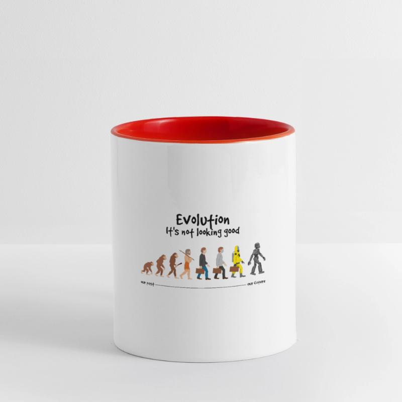 Evolution It s not looking good Contrasting Mug