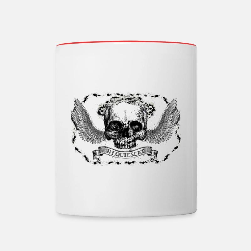 REQUIESCAT - Contrasting Mug - white/red