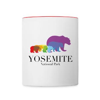 Yosemite National Park - Contrasting Mug - white/red - Front