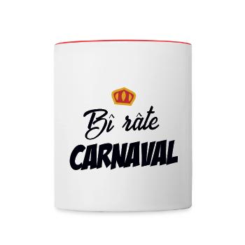 Bi rate Carnaval (noir) - Mug contrasté - blanc/rouge - Devant