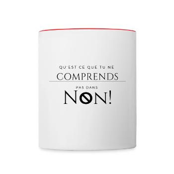 Harcelement no1 - Mug contrasté - blanc/rouge - Devant