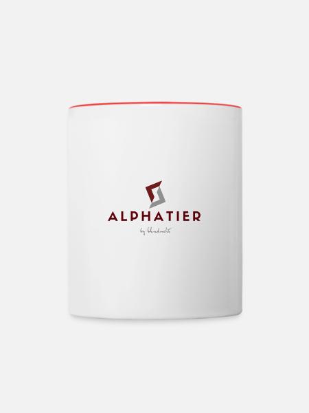 Das Alphatier - Tasse zweifarbig - Weiß/Rot