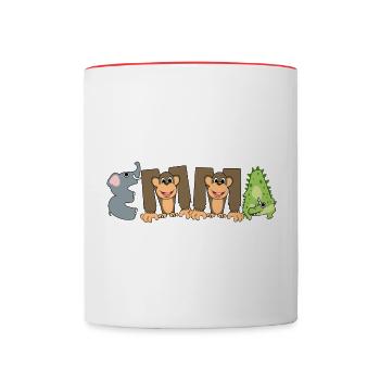 Emma - Tasse zweifarbig - Weiß/Rot - Vorne