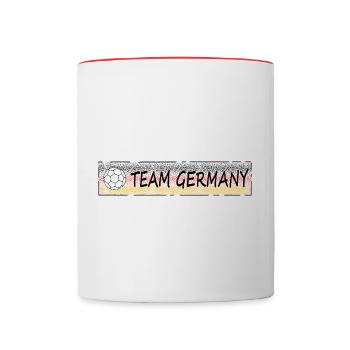 Team Germany Fussball - Tasse zweifarbig - Weiß/Rot - Vorne