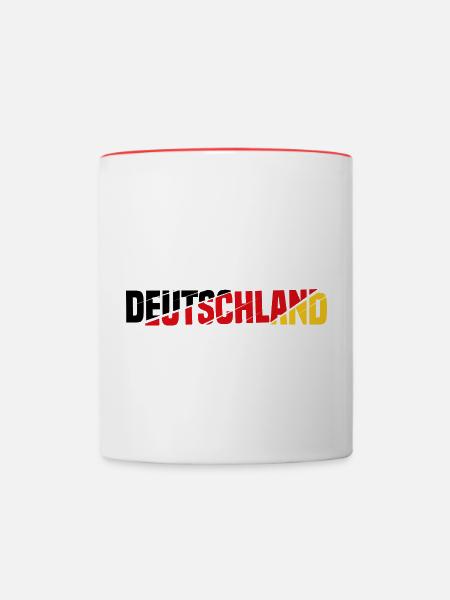 Weltmeisterschaft Trikot Fanartikel Deutschland - Tasse zweifarbig - Weiß/Rot