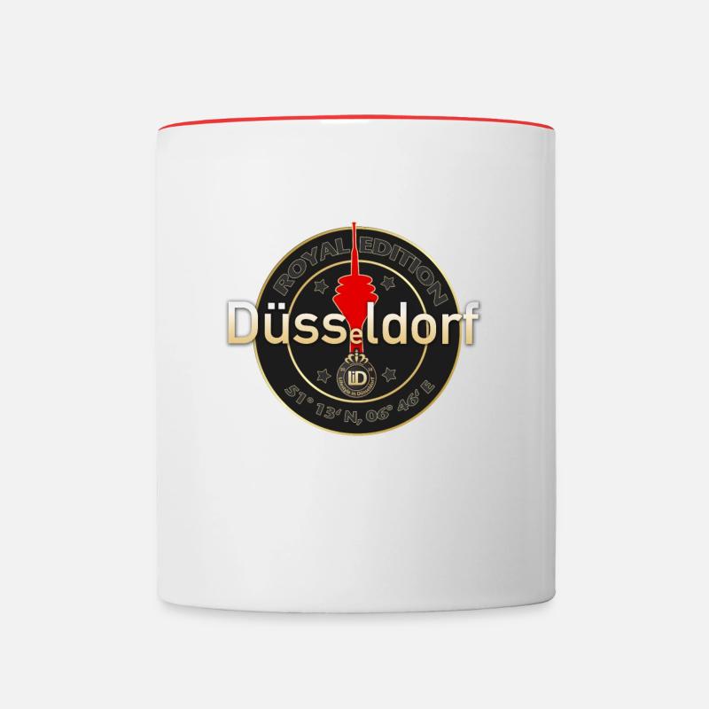 LiD - Mode de vie à Düsseldorf - Edition royale - Mug contrasté - blanc/rouge