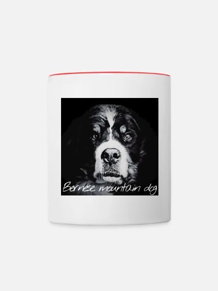 Berner Sennenhund - Tasse zweifarbig - Weiß/Rot