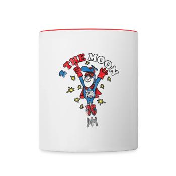 To the Moon - Contrasting Mug - white/red - Front