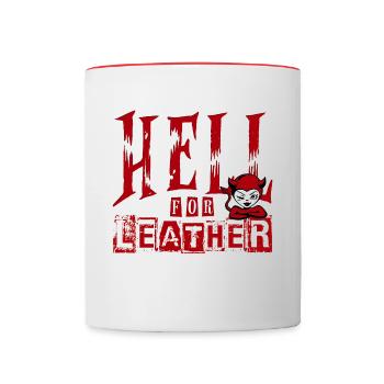 hell for leather - Contrasting Mug - white/red - Front