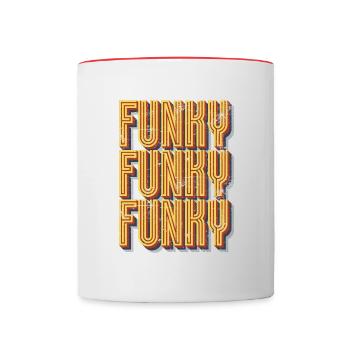 Funky Music Retro - Contrasting Mug - white/red - Front