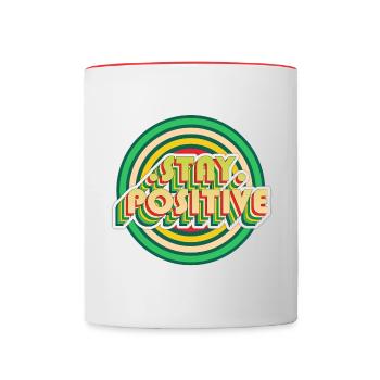 Stay Positive - Contrasting Mug - white/red - Front