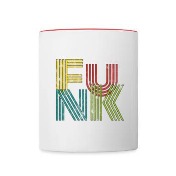 Funk Musik Retro - Tasse zweifarbig - Weiß/Rot - Vorne
