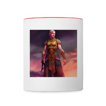 sunset man sunrise ocean guy sky overs - Tasse zweifarbig - Weiß/Rot - Vorne