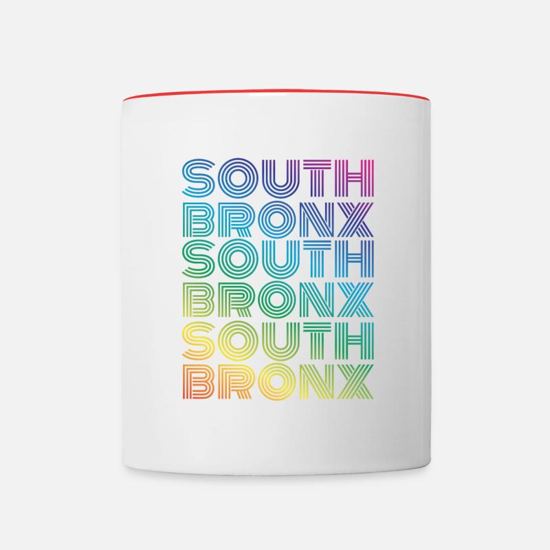Sud du Bronx - Mug contrasté - blanc/rouge
