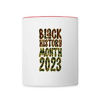 Mois de l’histoire des Noirs 2023 - Mug contrasté - blanc/rouge - Devant