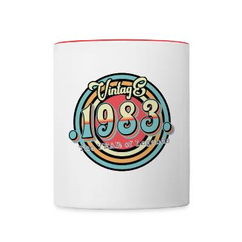 Millésime 1983 - Mug contrasté - blanc/rouge - Devant