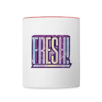 Cool dicton frais - Mug contrasté - blanc/rouge - Devant