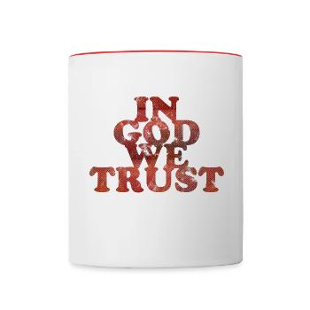 In God we trust - Contrasting Mug - white/red - Front