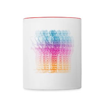 Saxophone Jazz Rétro - Mug contrasté - blanc/rouge - Devant