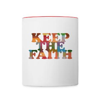Keep the Faith - Contrasting Mug - white/red - Front