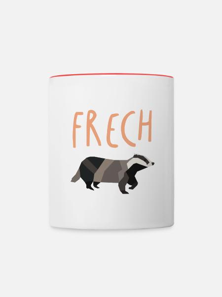 Frechdachs - Tasse zweifarbig - Weiß/Rot