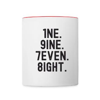 Millésime 1978 - Mug contrasté - blanc/rouge - Devant