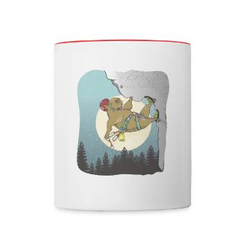Grimpeurs de Capybara - Mug contrasté - blanc/rouge - Devant
