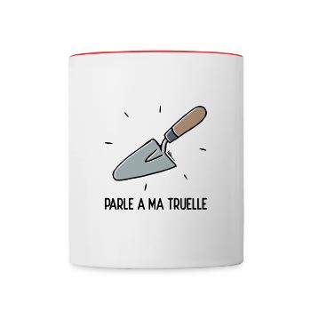 Truelle Archéologie BTP - Mug contrasté - blanc/rouge - Devant