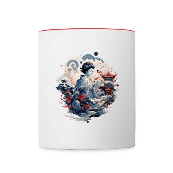 Epic Japanese mix of elements #1 - Contrasting Mug - white/red - Front