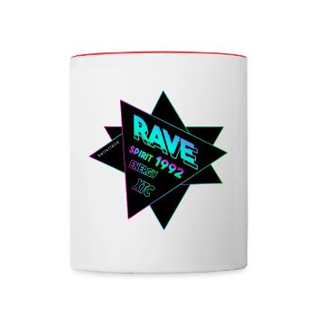 rave1994 - Tasse zweifarbig - Weiß/Rot - Vorne